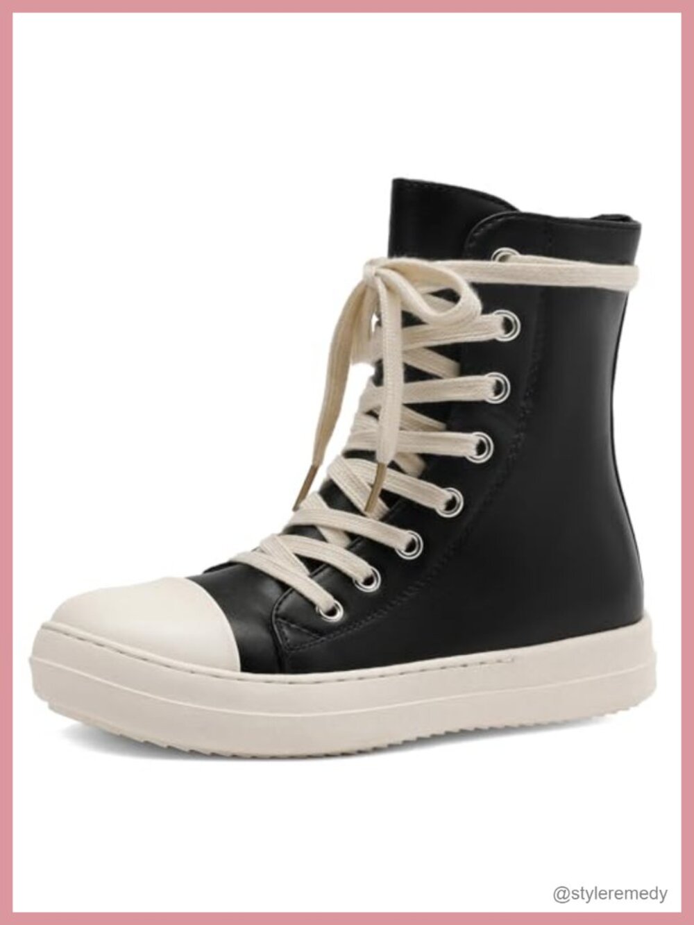 Women's High Top Sneakers Platform Canvas PU Leather Zip Casual Walking Shoes